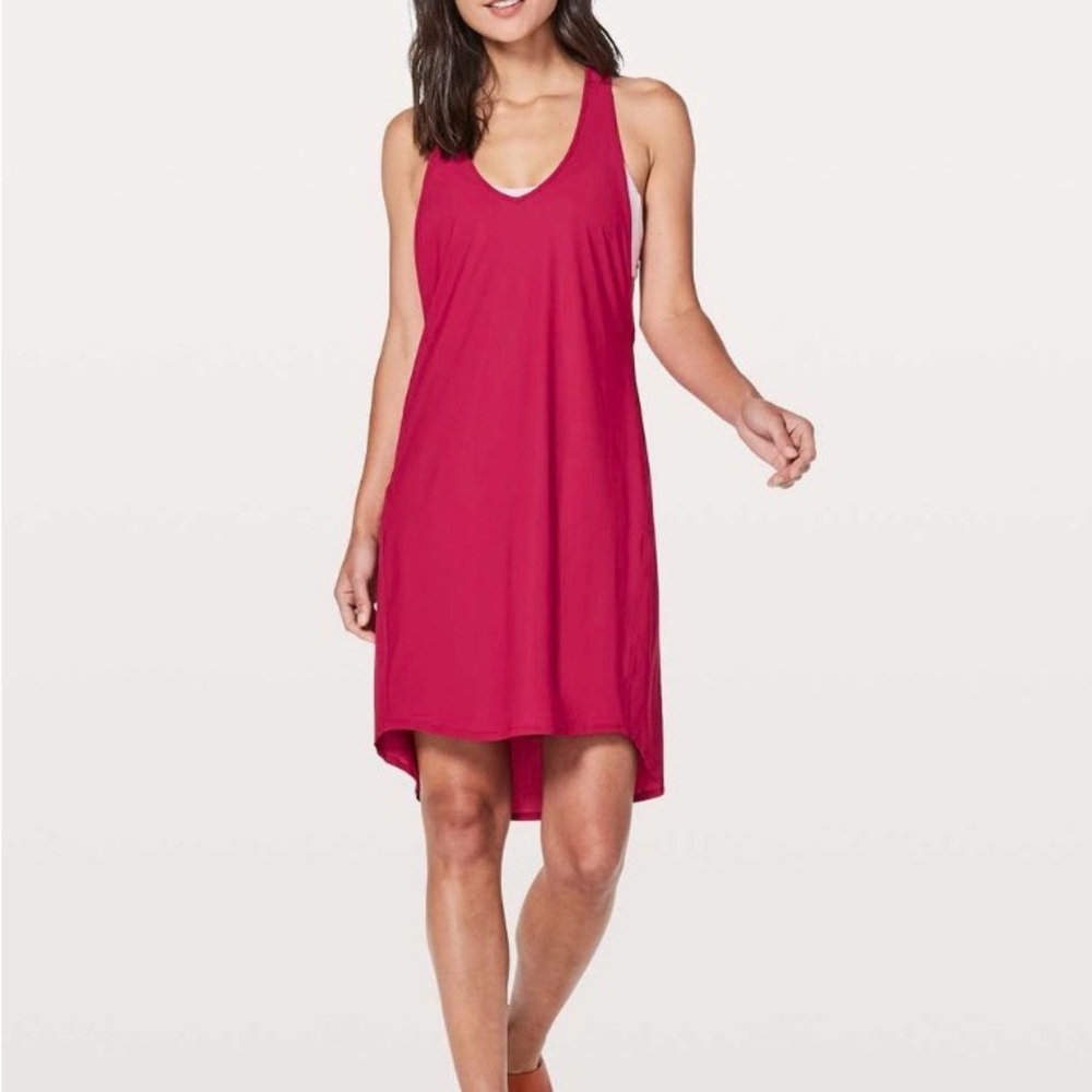 Lululemon Sleeveless Racerback Shift Dress in Berry Pink